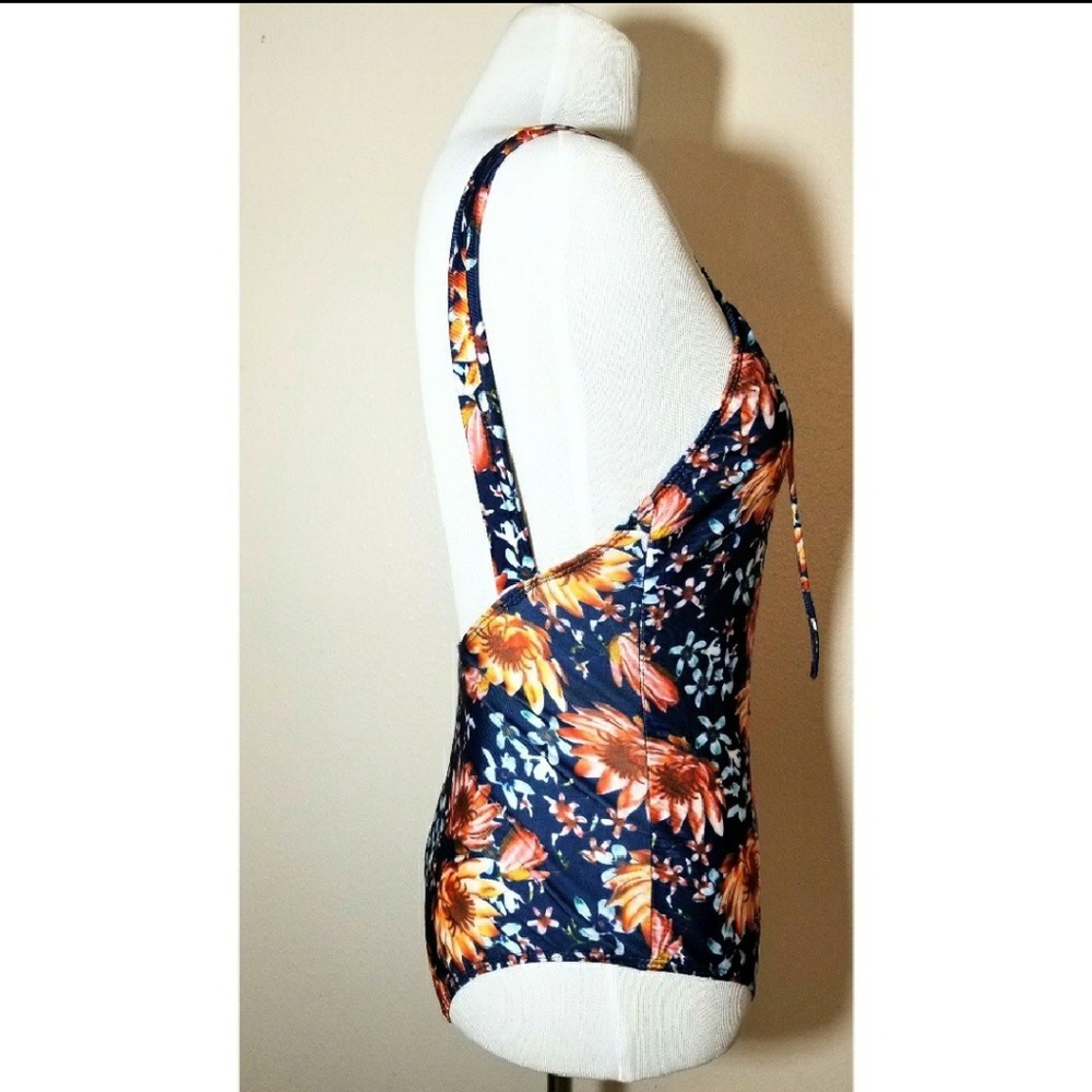 CCO SALE! Blue Floral Bathing Suit - Picture 4 of 5